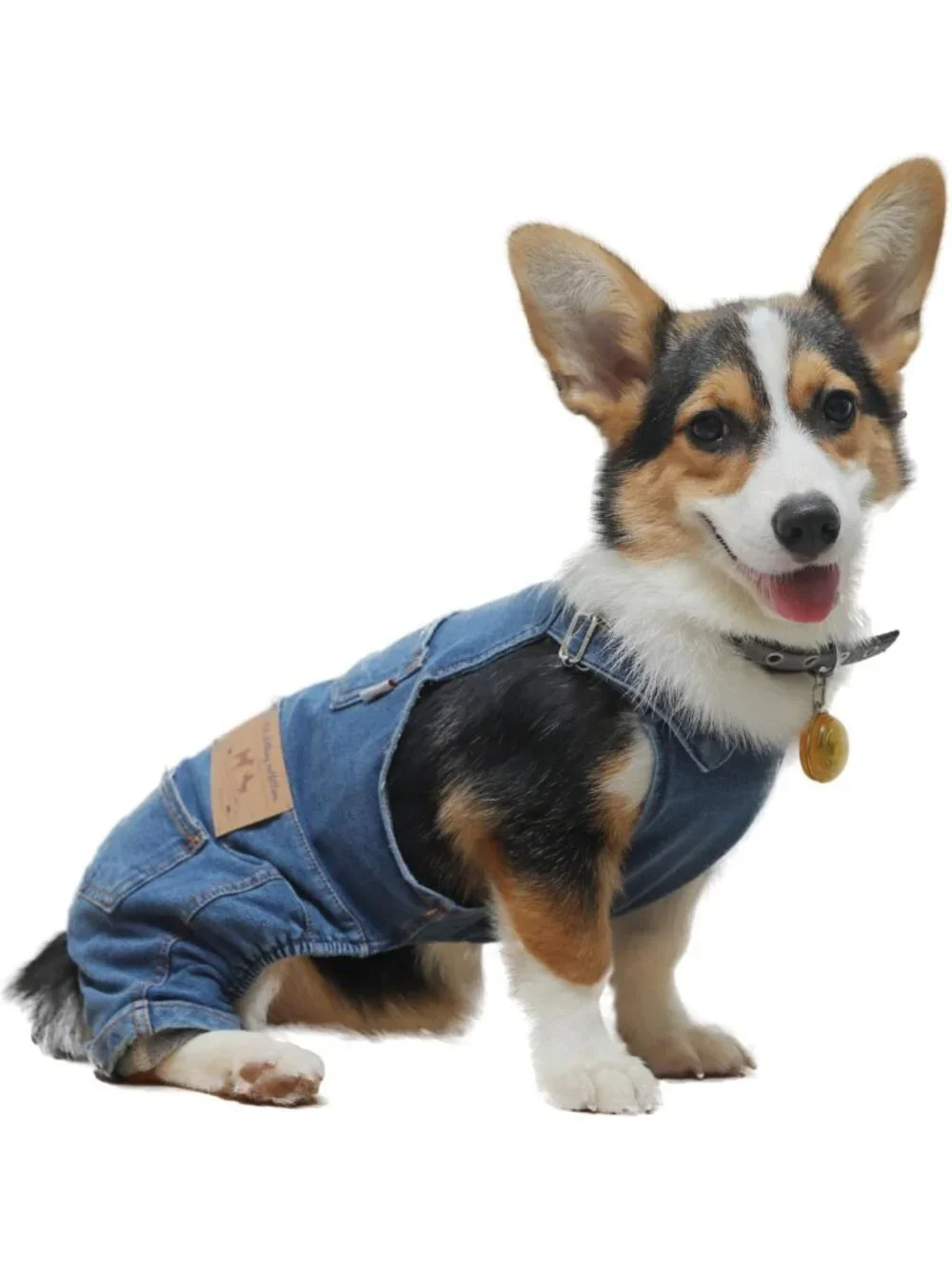 Stylish Denim Dog Jumpsuit Overalls - Cute Puppy Jeans for Small & Medium Pets